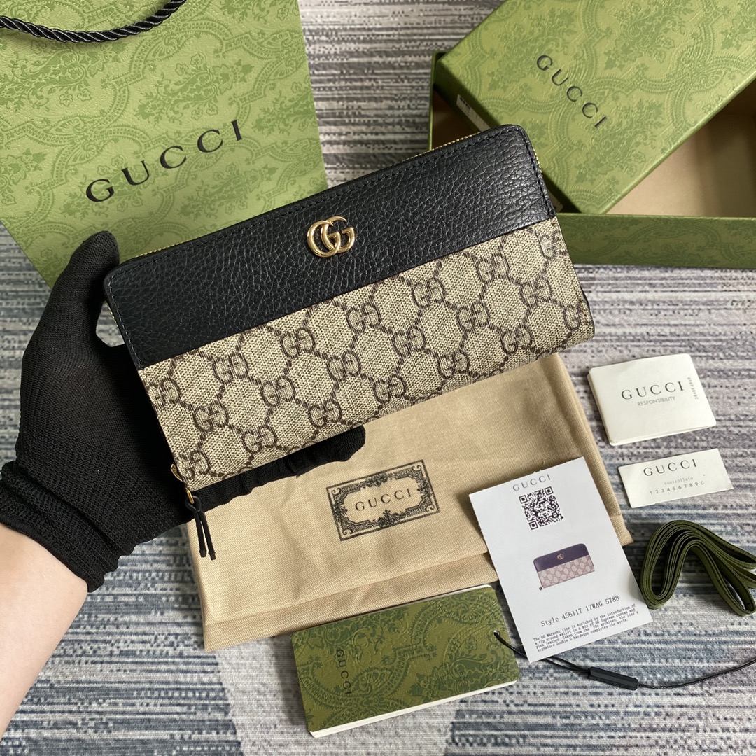 Gucci GG Marmont Zip Around Wallet 456117